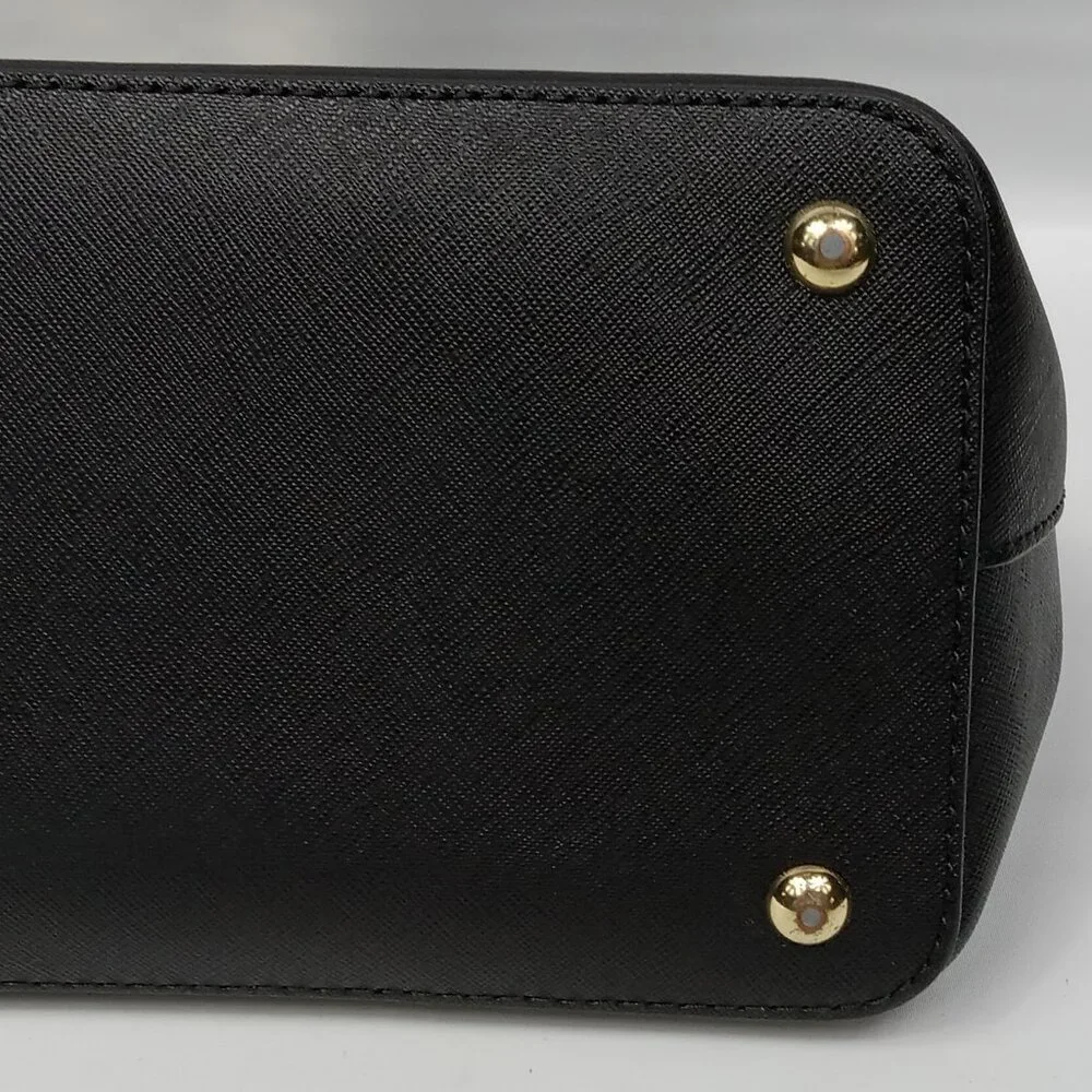 Michael Kors Cindy Medium Dome Satchel Black NO SHOULDER STRAP - Picture 6 of 10